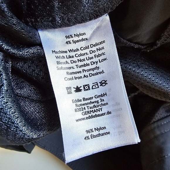 Eddie Bauer Travex Womens Nylon Hiking Pants Size 14 Gray Roll Cuff Outdoor Tech - Picture 6 of 14